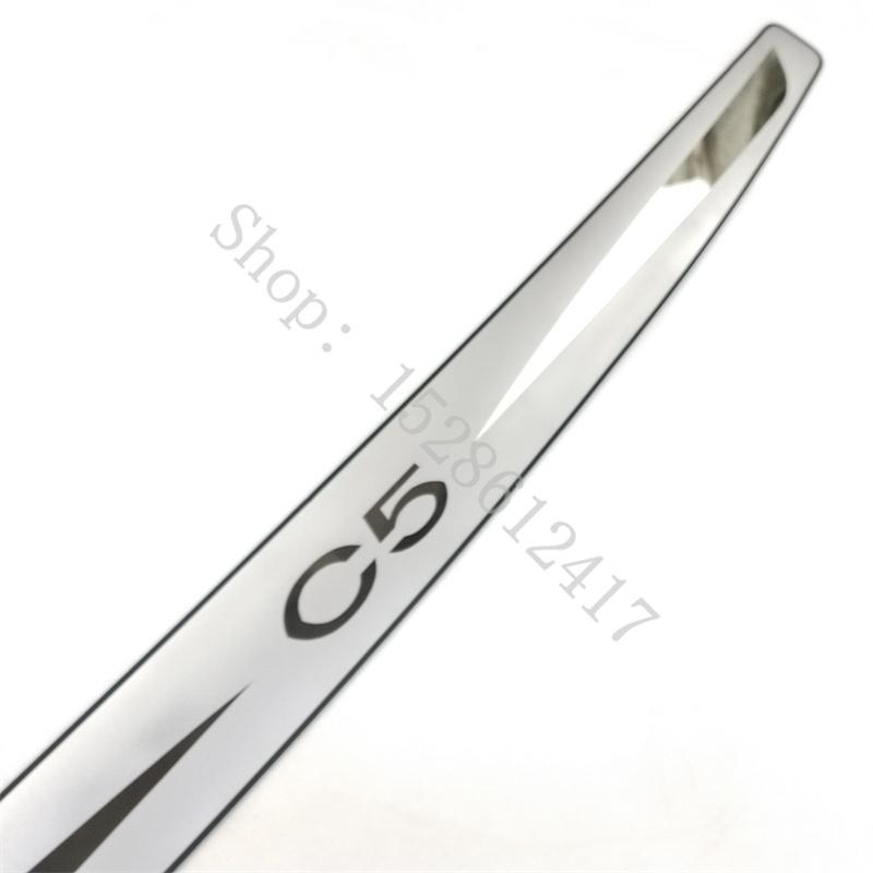 For Citroen C5 2010 2011 2012 2013~2016 Stainless Styling Rear Bumper Protector Sill Rear Boot Guard Trim Car Accessories