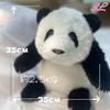 Realistic Panda Plush Toy, Perfect for Birthdays, Anniversaries, Presents, Children's Day, Healing, Smiles, Encouragement, Japanese Flowers, Fur Fur,