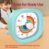 Silent Visual Time Tracker with Soft Night Light Non-Ticking Stopwatch for Classroom Home Kitchen School Baking Kids Learning