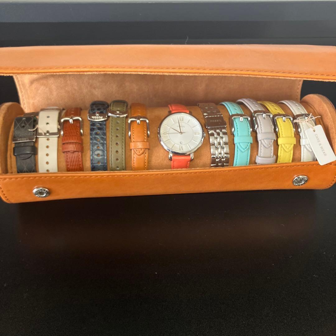 Used Watch fossil ES3963 belt set with case in good condition