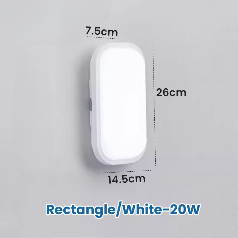 Oval/Square Moistureproof LED Wall Lamp 15W/20W Surface Mounted Bathroom Sconce Waterproof Balcony Garden Outdoor Ceiling Lights