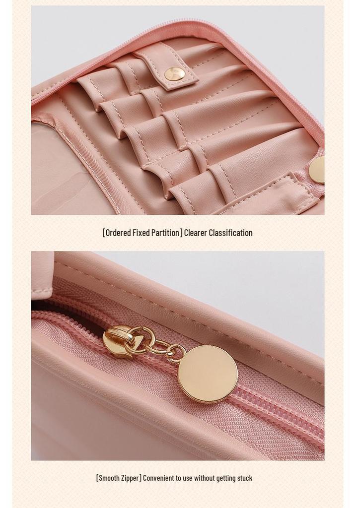 PU Waterproof Foldable Makeup Brush Storage Bag: Multifunctional, Dustproof & Travel-Friendly