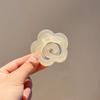 Korean Version Camellia Flower Design Hair Clip Tender Elegant Flower Hairpin Non-slip Shark Clip Women's Hair Accessories