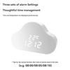 M-Modern-Alarm Clock Cloud Clock Bedside Snooze Small Alarm Clock Student Calendar Luminous LED Voice Digital USB Home Clock A