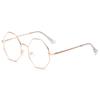 Men Vintage Anti Blue Light Glasses Frame Octagonal Women Lens Myopia Optical Mirror Simple Metal Anti-blue Clear Eyewear Frames