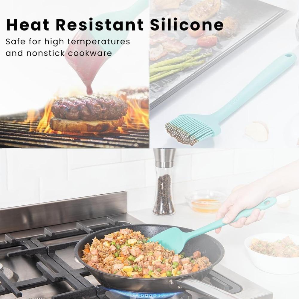 3piece Set DIY Silicone Spatula Cream Spatula Bread Cake Butter Non-stick Reusable Oil Brush Multi-function Kitchen Baking Tools