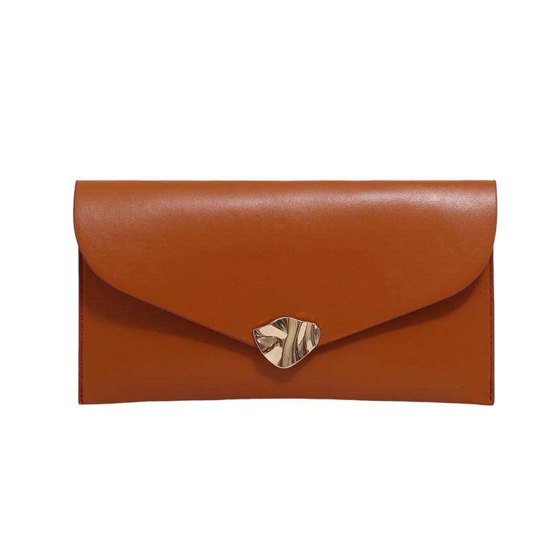 

Premium dinner bag autumn new simple magnetic buckle messenger envelope bag коричневий