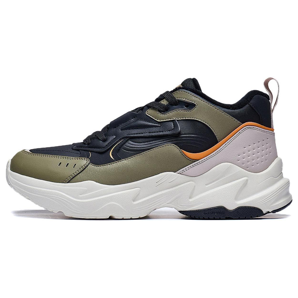 

Новые мужские повседневные кроссовки LiNing Defender с защитой от скольжения и износостойкостью, средней высоты, черно-зеленые AGLT127-2 41.5