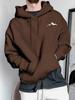 Spring and Autumn Printed Mountain Element Drawstring Sweatshirt Hooded Pullover Sweatshirt