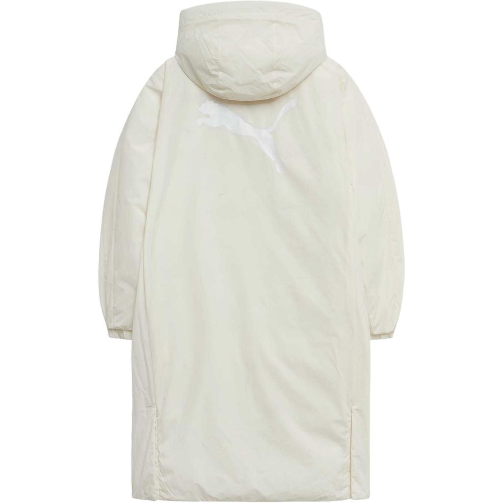 Puma Solid Color Reversible Mid-Length Zipper Hooded Long Sleeve Down Jacket Unisex Jacket White 941155-02