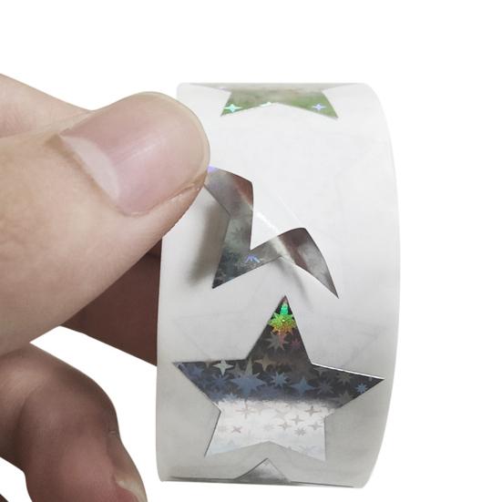 1 Roll PresentStar Sealing Stickers Flash Gradient Color Pretty School Classroom Kids Reward Decals