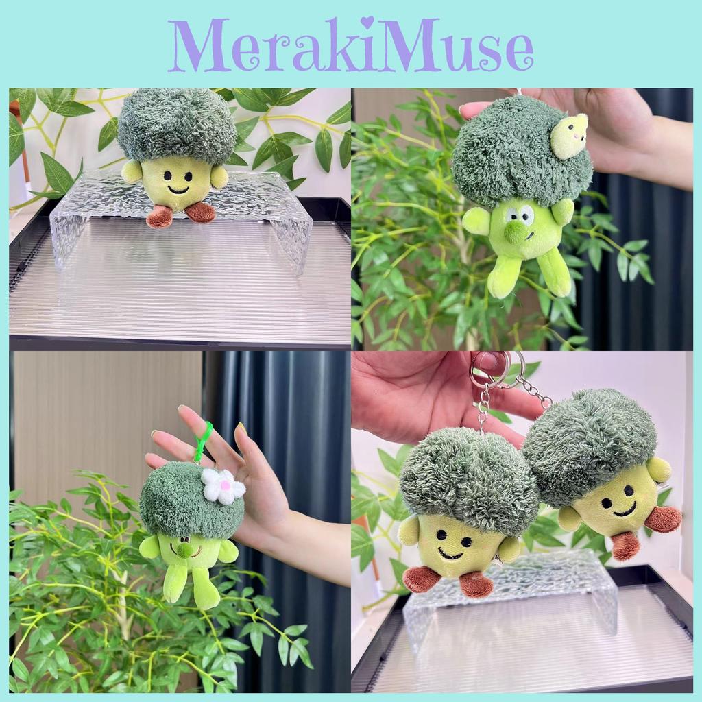 Charming Plush Broccoli And Lemon Keychain With Ultra Soft Pp Cotton Filling