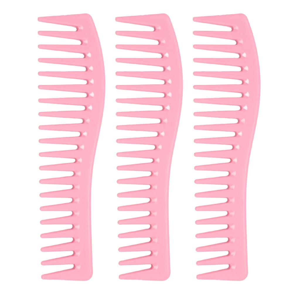 10-teiliger Kamm mit breiten Zähnen für langes Haar, zum Entwirren, Styling, Friseurwerkzeug, Macaron-Farbe