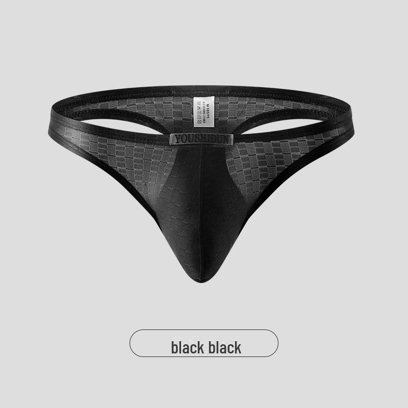 Men's Seamless U-Convex Low Waist Breathable Thong for Running & Fitness
