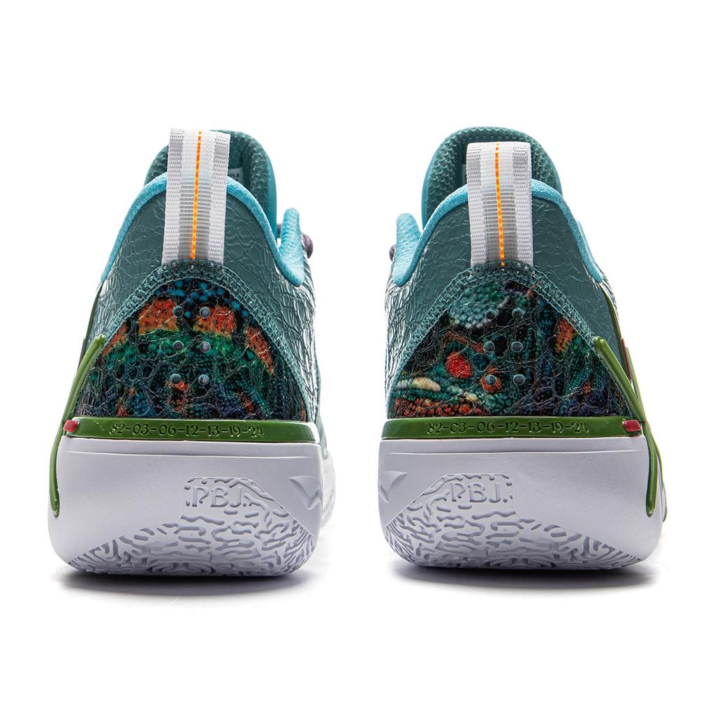 Li Ning Wade Comfortable Versatile Non-Slip Wear-Resistant Low-Top Basketball Shoes Men Sneaker Blue Green ABPV021-5