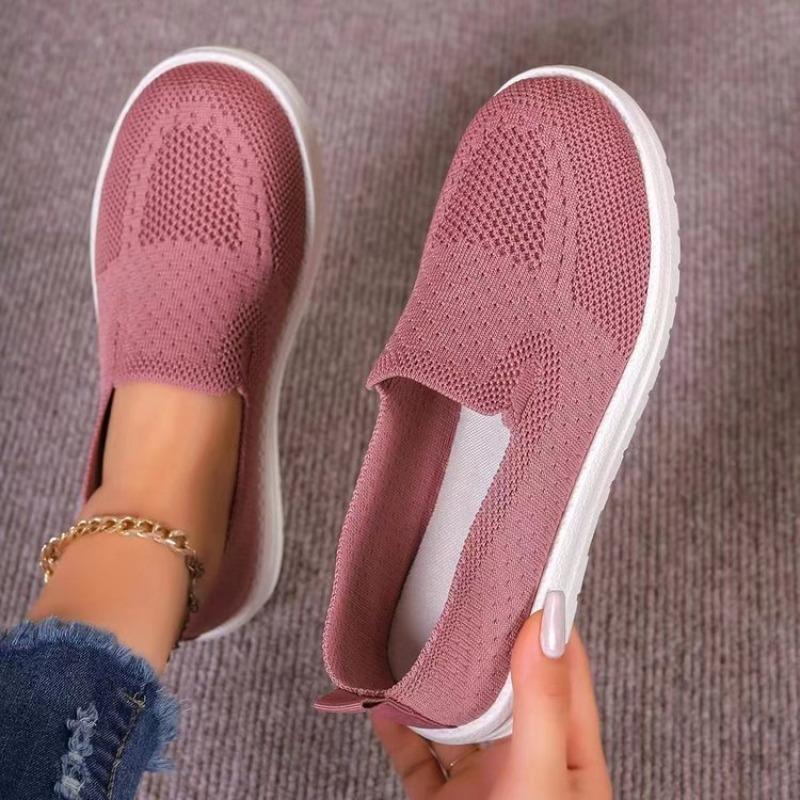 Large Size Fly-woven One-pedal Low-top Single Shoes Women's Breathable Feet Light Lazy Board Shoes Wish