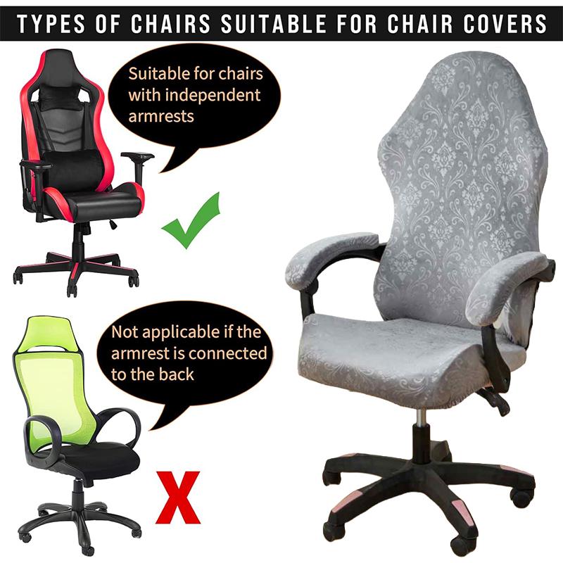 E-sports Gaming Chair Covers Stretchy Velvet Ergonomic Office Computer Game Chair Cover Home Chair SeatCover With Armrest Covers