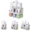 4 in 1 Toothbrush Holder Set Automatic Toothpaste Dispenser Toothbrush Facial Holder Set Wall Mount Stand