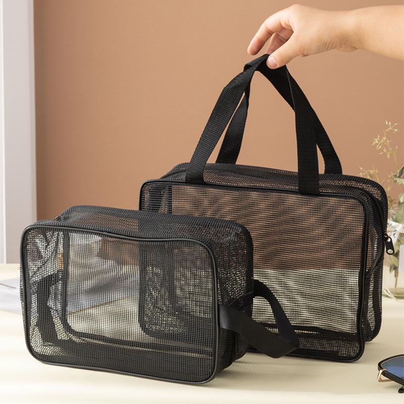 Mesh Bath Organizer Bag – Large Capacity Waterproof Storage for Travel, Fitness & Toiletries