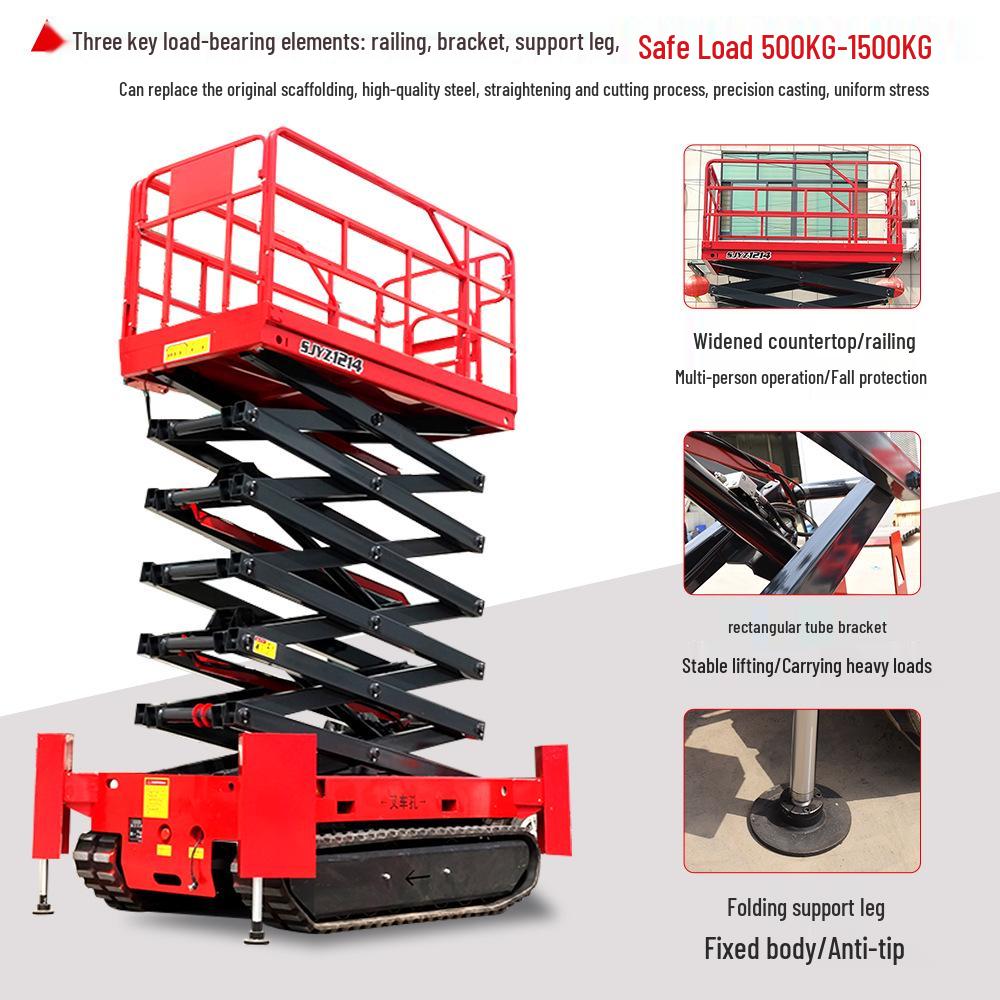 6m Tracked Mobile Scissor Lift: Self-Propelled High-Altitude Lifting Platform