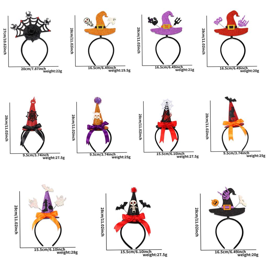Witch Halloween Headwear Headband Photo Props Party Cosplay Costumes Dancing Party Skeleton Headband Halloween