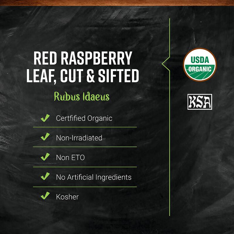 Organic Cut & Sifted Red Raspberry Leaf, 16 Oz (453 G)