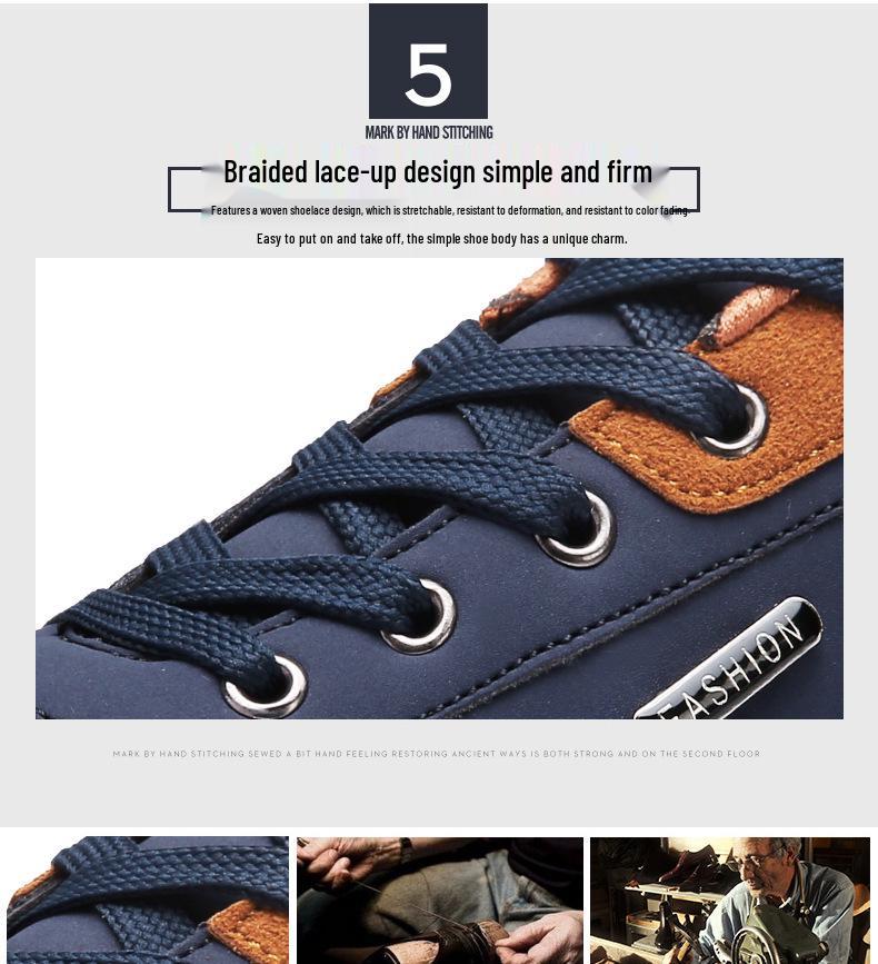 Spring Men's Non-slip Casual Walking Shoes - Soft Sole for Middle-aged and Elderly