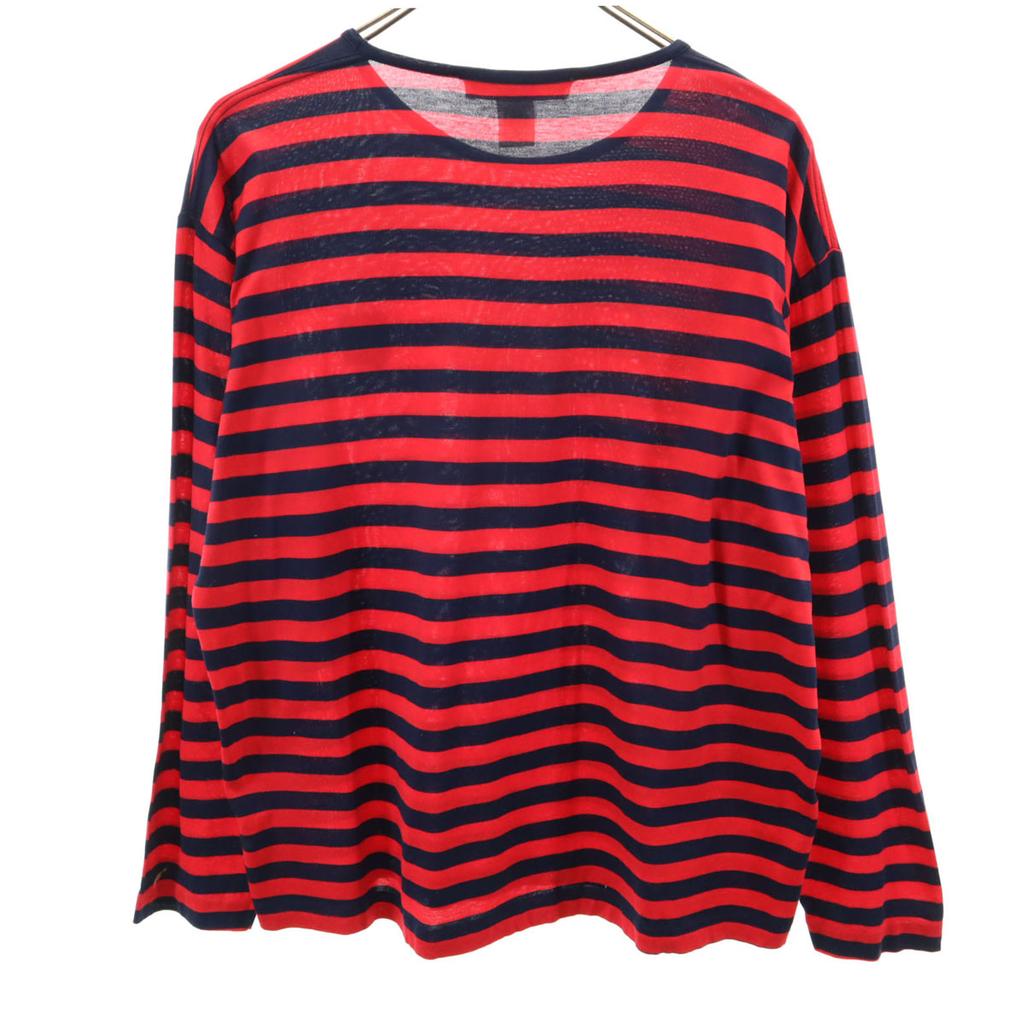 Loewe Made In Italy Old Border Pattern Long Sleeve T-shirt M Red Ron T Women Used