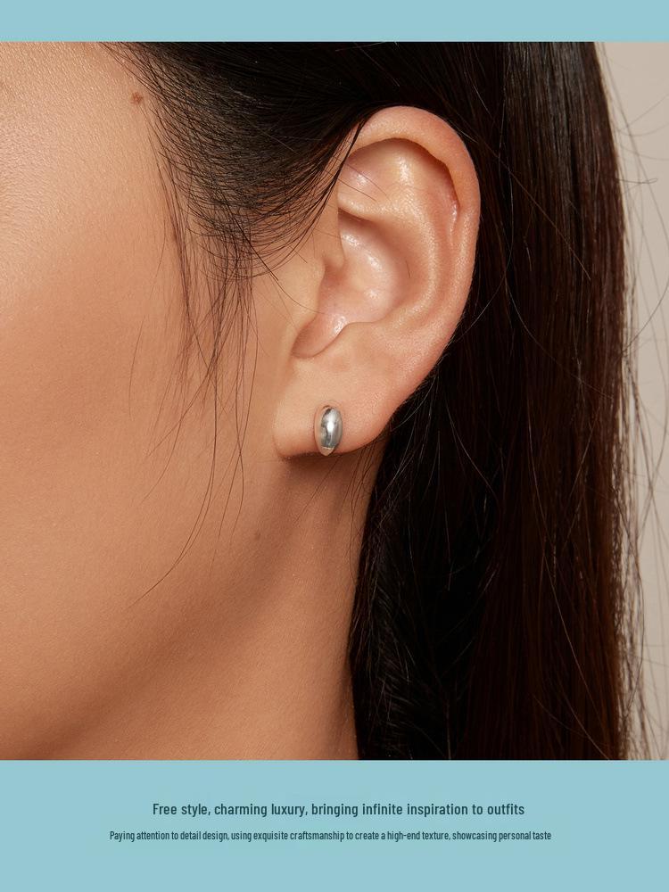 Avle Daily Versatile Moon S925 Sterling Silver Earrings for Women - Hot Sale