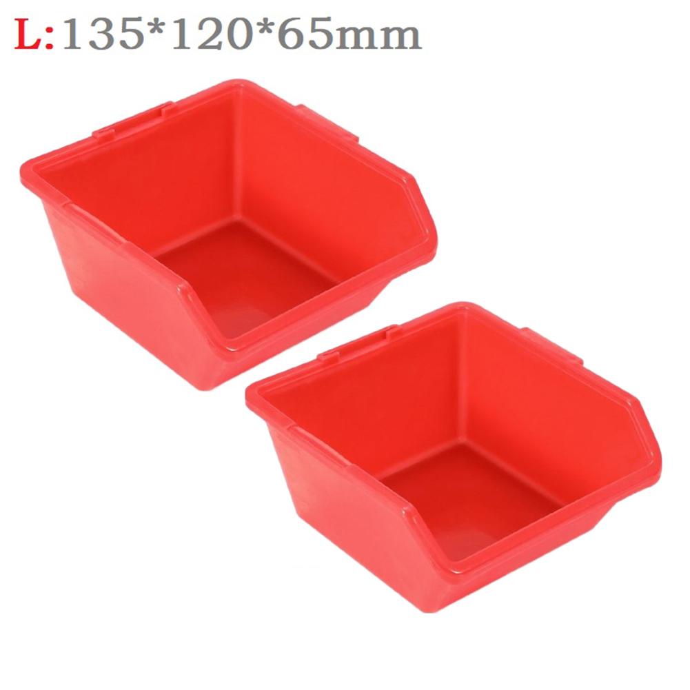 

2pc Storage Part Box Plastic Shelf Screw Sorting Toolbox Household Warehouse Tool Storage Box Model Accessories Organization Box красный