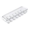 Refrigerator Egg Holder Egg Holder Stackable Egg Storage Bin Holds 12/14 Eggs Sliding Egg Organizer with Lid for Kitchen Storage