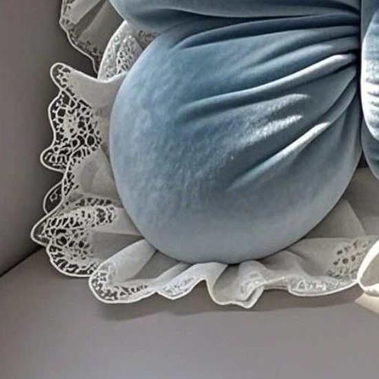 Butterfly Throw Pillow Decorative Butterfly Pillow with Lace Trim Elegant Soft Butterfly Cushion for Office Chair Sofa Couch Bed