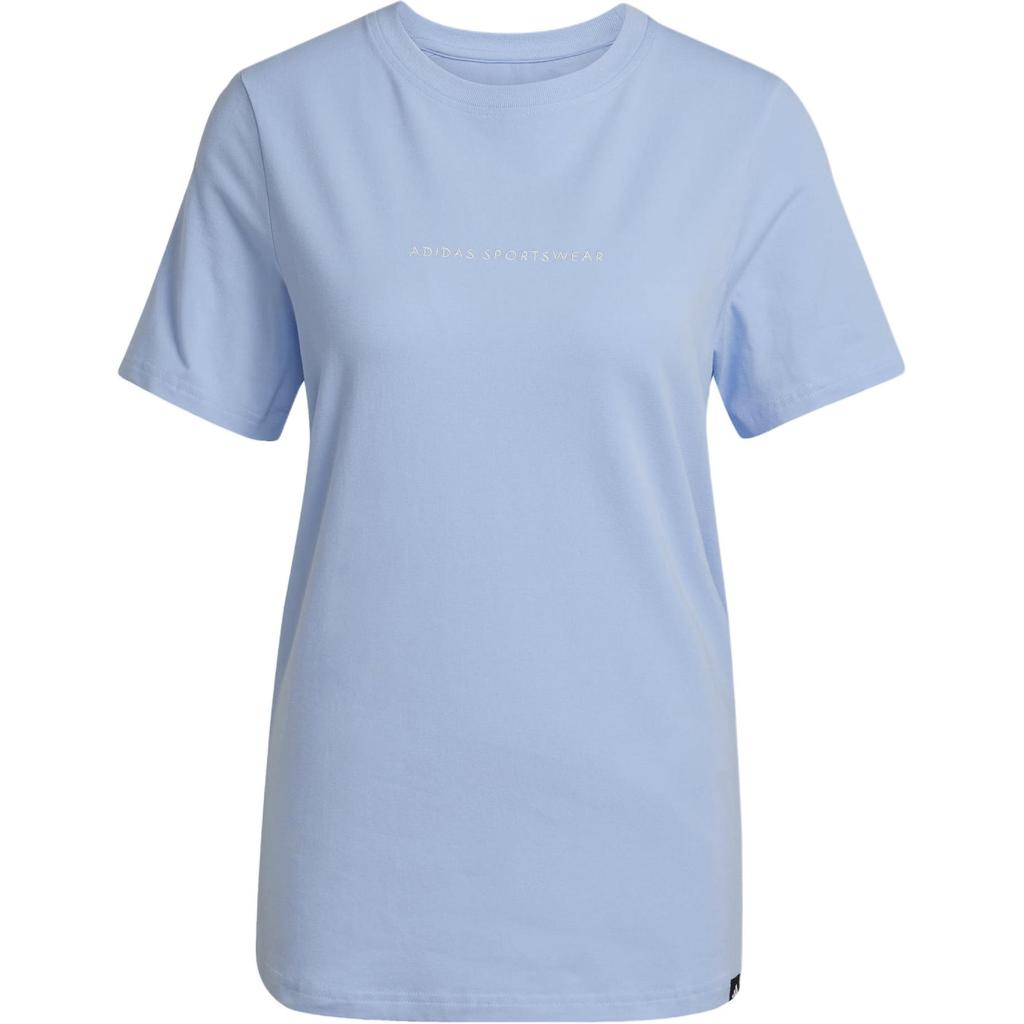 Adidas Sportswear Codes Doodle Camp Round Neck Sports Casual Short Sleeve T-Shirt Women T-Shirts Bright-Blue JX5323