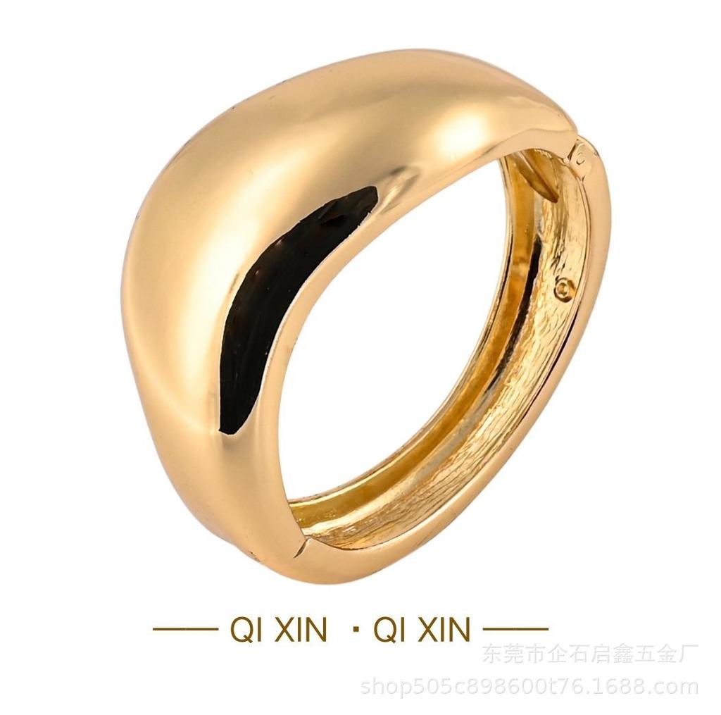 Jewelry Wide Glossy Irregular Wave Alloy Bracelet Bracelet Factory