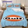 Gulf Brand Logo Three-piece set (1 * duvet cover + 2 * pillowcase, without core) 2D Flat Soft and comfortable Duvet cover and pillowcase Bedding set