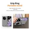 For Oppo Find N5 5G Case Kickstand Wristband PC Phone Cover with Tempered Glass Film