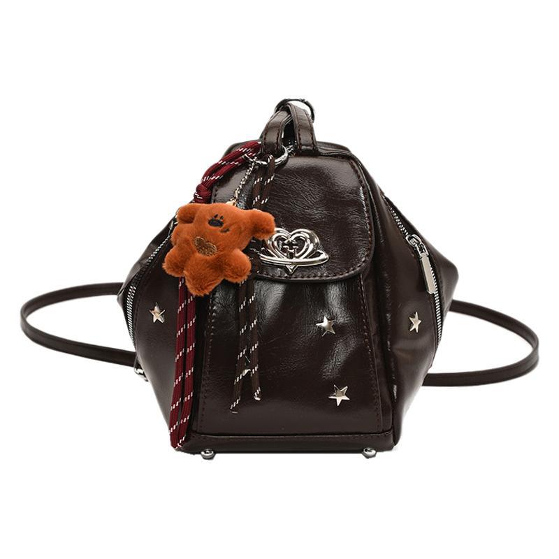 2025 new fashion trend versatile backpack women's bag shoulder bag high-end foreign style small backpack