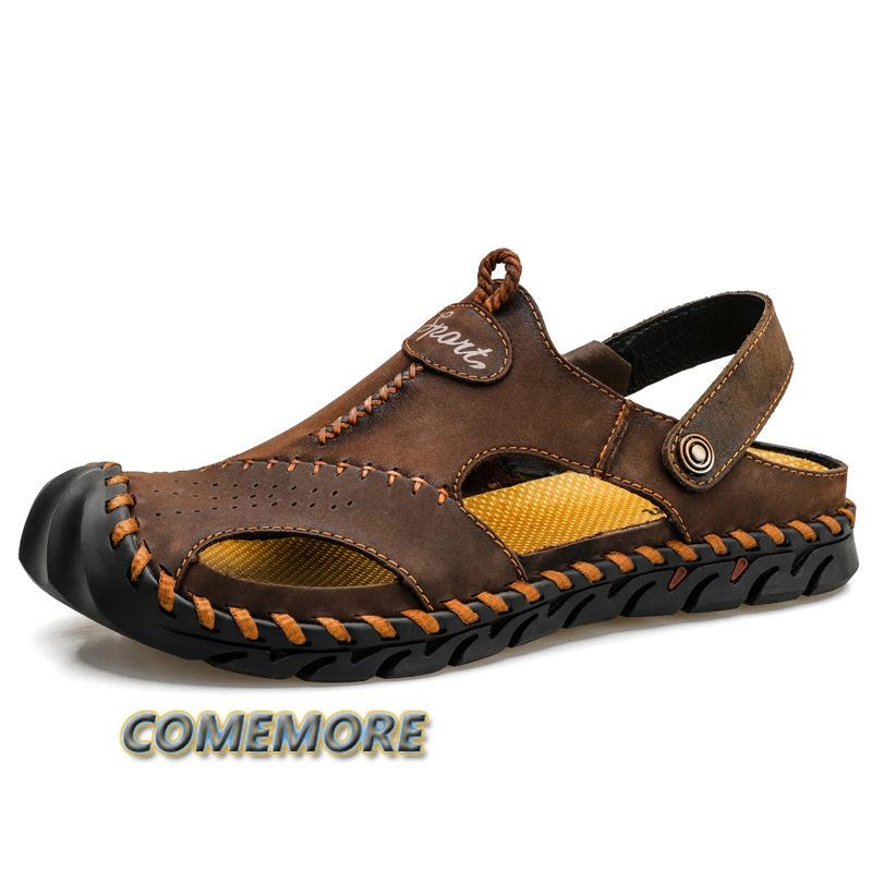 Sandals Summer Men's Leather Classic Casual Shoes Slippers Soft Sandals Men Roman Comfortable Outdoor Beach Footwear Breathable