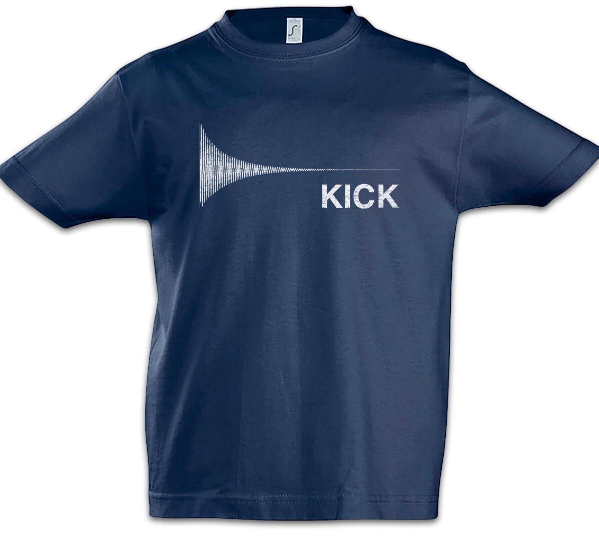 

Wave Kick Drum Kids Boys T-Shirt Techno MC DJ Audio Synthesizer Electro 90s- 130