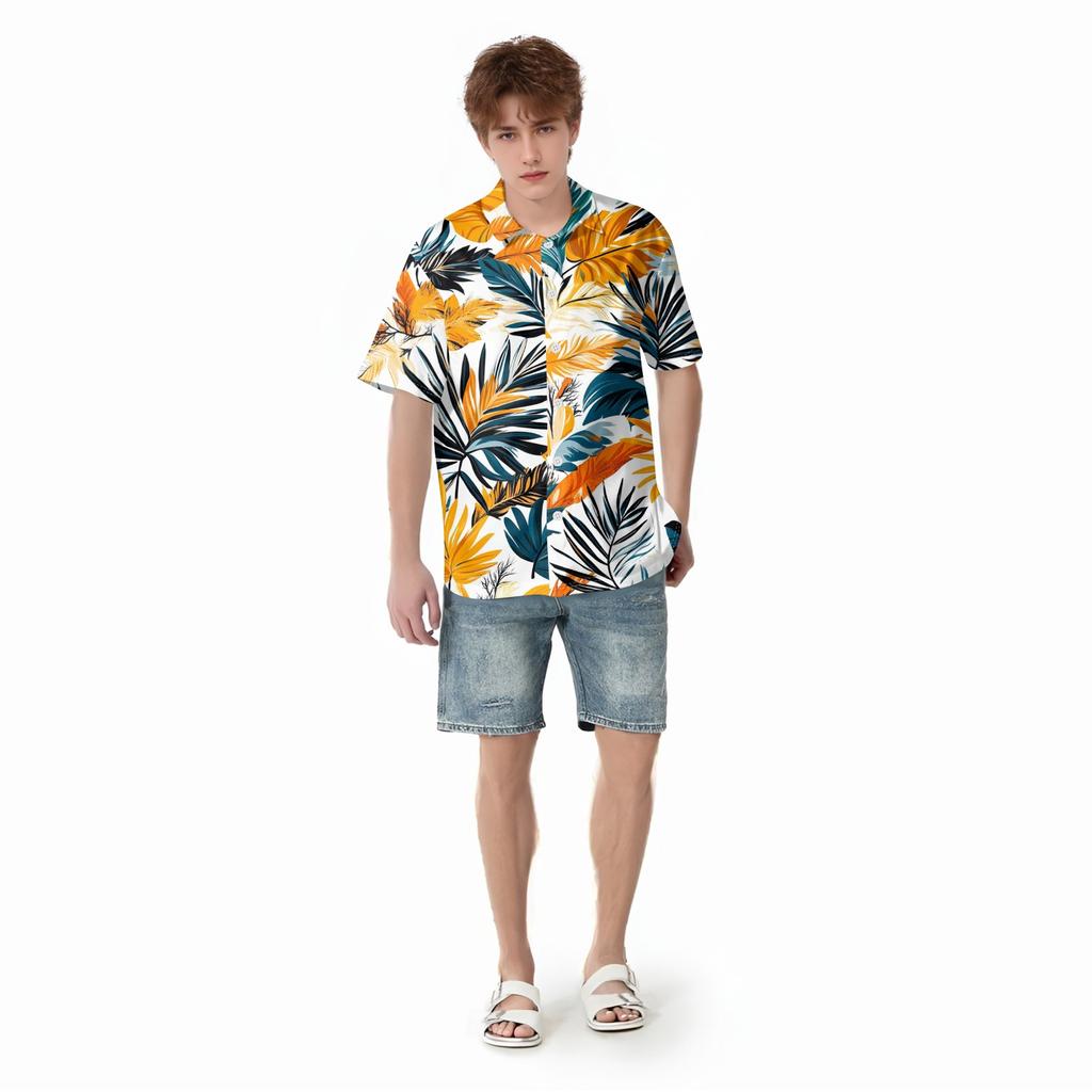 Family Matching Summer Outfits, Hawaiian Vacation Women Beach Dress, Girls Sundress, Men And Boys Button Down Shirt