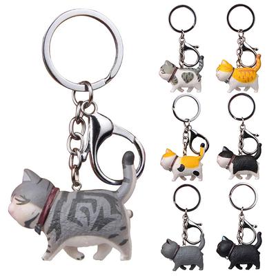 Lovely Japanese Cat Cartoon Animal Cute Keychain Bag Hanging Pendant Kitten Key Chain Cat Keyring