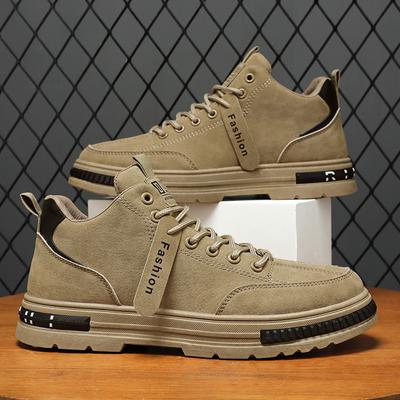 Men's Outdoor Workwear Boots Autumn and Winter New Thick Soled High Top Casual Boots Fashion Versatile Trendy Boots Men's Shoes