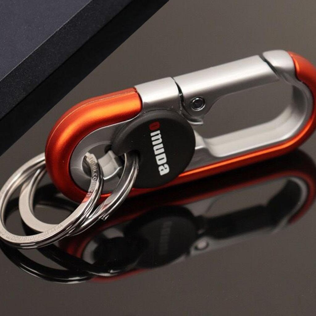 Key Carabiner | Mens Zinc Alloy Car Key Chain with Double Ring - Men's