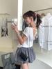 Autumn 2025 Women's Plaid Ruffle A-Line High Waist Slimming Short Skirt, Anti-Exposure