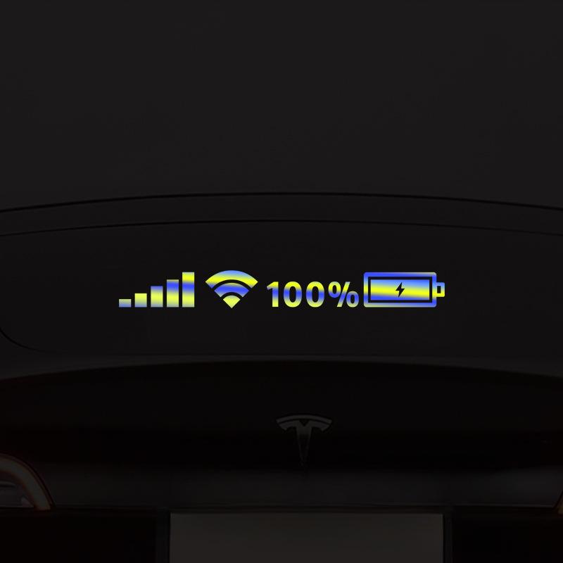 

Сигнал WIFI, знак аккумулятора мобильного телефона, наклейка на автомобиль, прозрачная наклейка на заднее стекло, светоотражающая наклейка на лобовое стекло 25cm