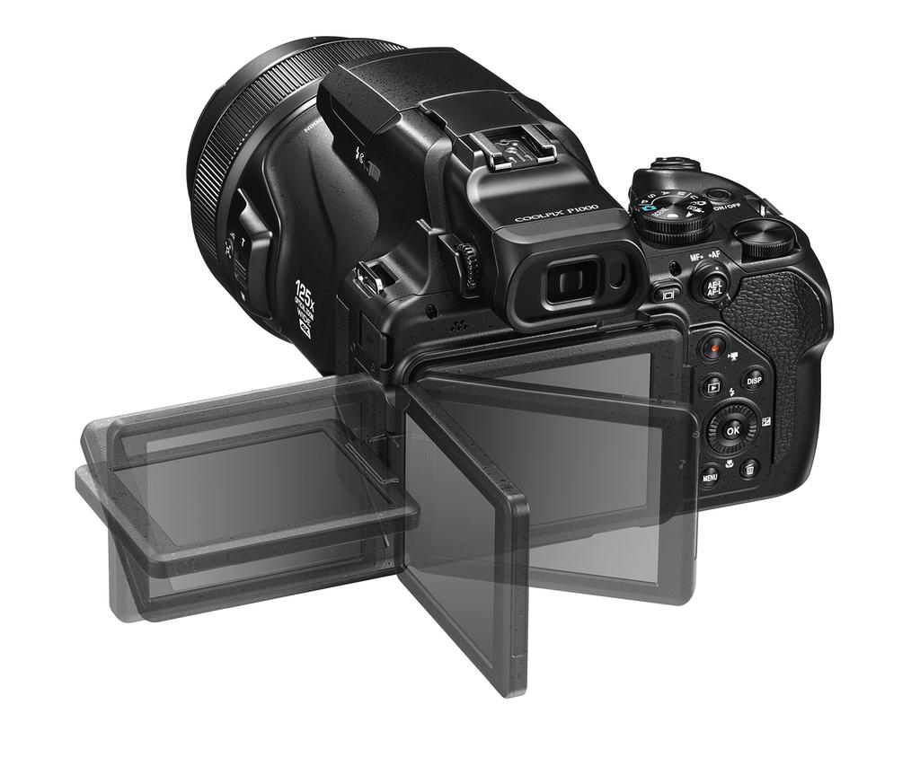 Nikon COOLPIX P1000 Digital Camera with LCD Black 16.7" 3.2" Display, (Certified Refurbished)