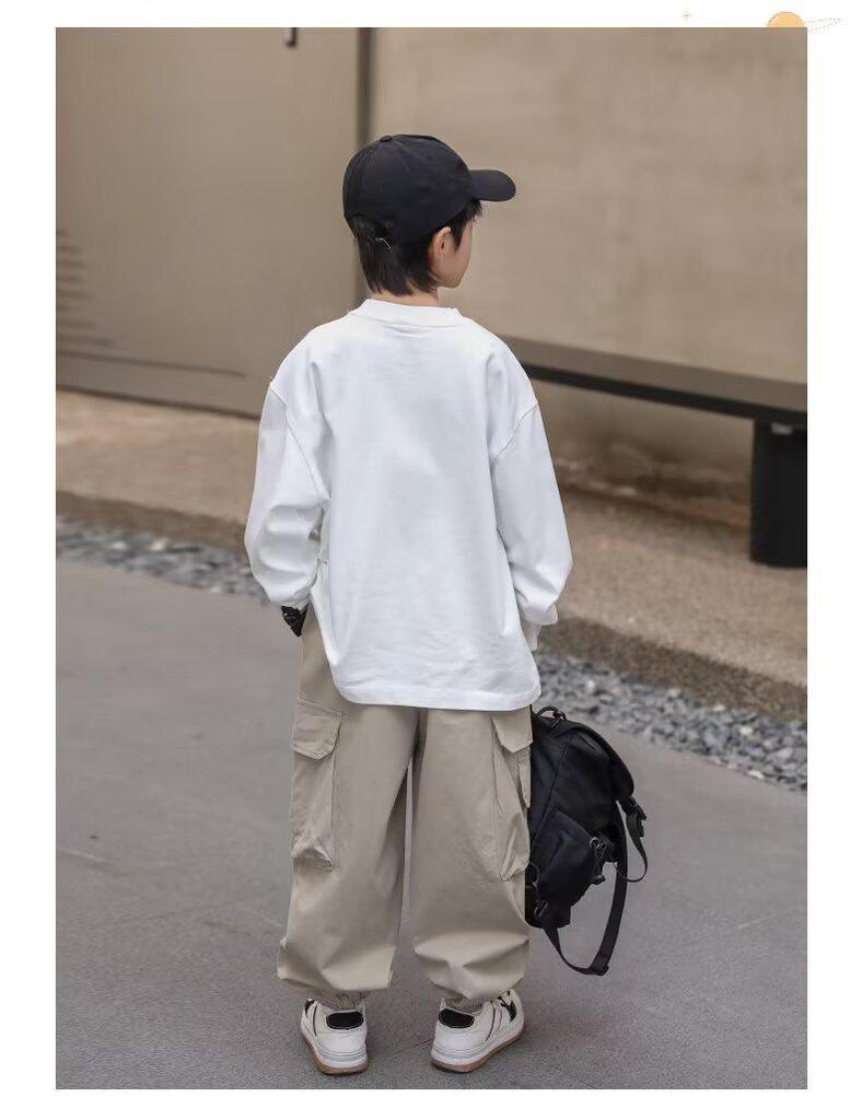 Boys' 2025 Spring & Autumn Casual Long Trousers - New Style for Middle & Older Children