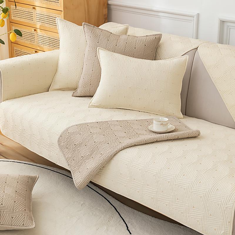 All-season Universal Anti-skid Sofa Cushion Nordic Simple Seat Cushion Modern Solid Color Summer Leather Sofa Cover Cover