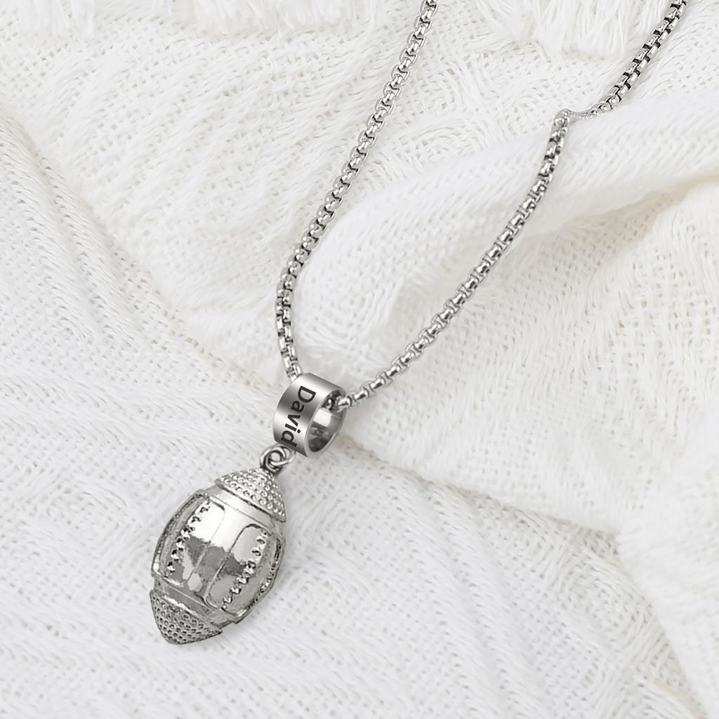 Customizable nameTrendy Football Link Chain Soccer Charm Necklace Pendant Gold Color Sport Ball Jewelry Men Boy Children Gift