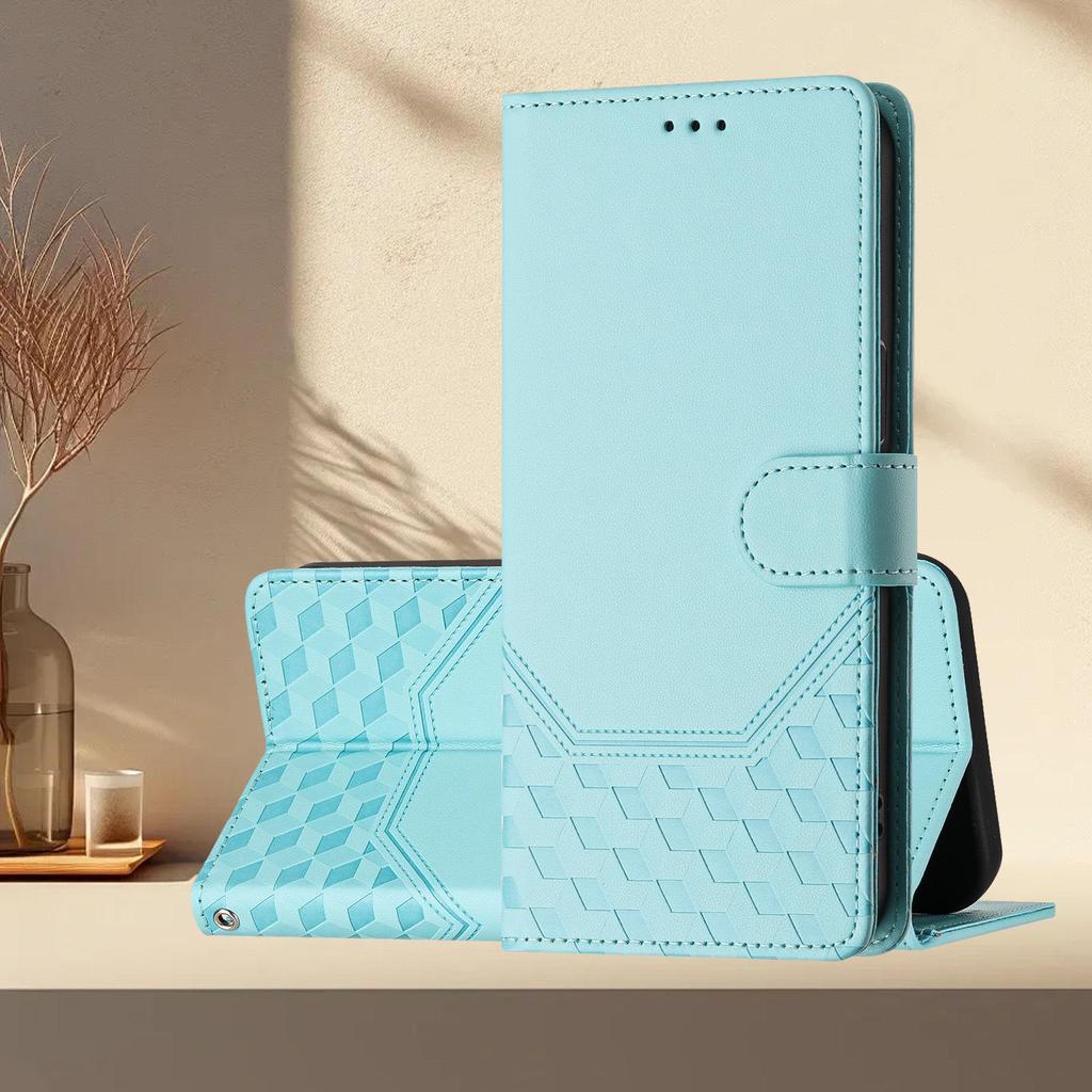 Itel City 200 Honeycomb Texture Leather Phone Case with Card Holder for S26 Ultra